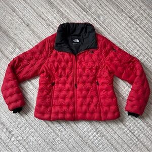 The North Face Holladown Puffer Jacket 550 Down Coat Red Womens's XL